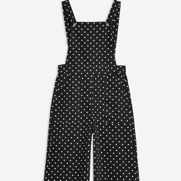 topshop polka dot overalls